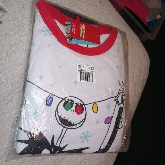 Disney's The Nightmare Before Christmas Big & Tall Holiday Lights Top & Bottoms - Picture 4 of 7